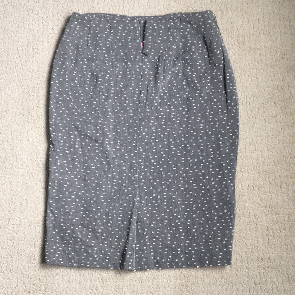 🇨🇦 100% Wool Pencil Skirt & Jacket Set - Size 2 - Gray/White • Made in Canada - Picture 15 of 16